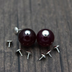 20 Sterling Silver Bead Cap with Peg for Half Drilled Beads, 3mm and 4mm for selection,Bead Hole Cover,Peg Stopper image 5