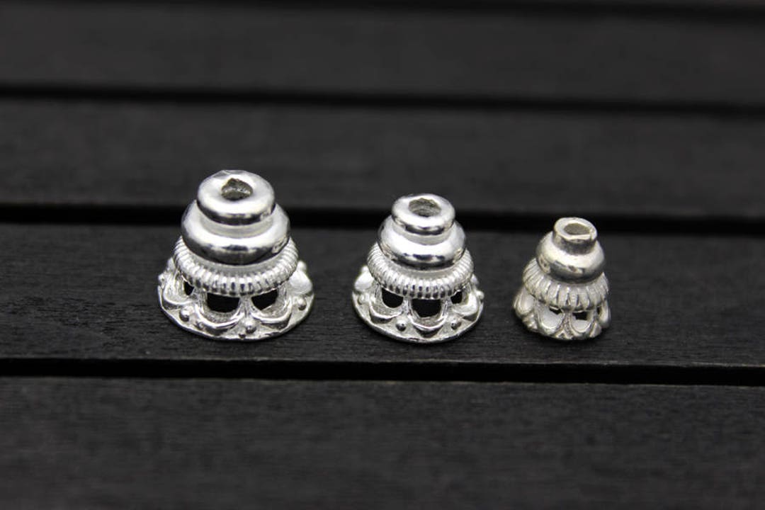 5mm 8mm 10mm 12mm Sterling Silver Bead Caps,silver Tassel Bead Caps