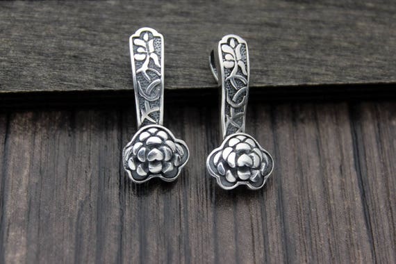 1PC Sterling Silver Chinese Lucky Symbol Ruyi Charm,lucky Charm