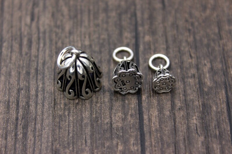 Sterling Silver Lotus Seed Charms,6mm 8mm 10mm 12mm ,Silver Lotus Charms,Silver Lotus Flower Charms,Yoga Charms,Yoga Jewelry for selection