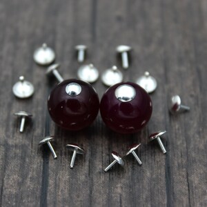 20 Sterling Silver Bead Cap with Peg for Half Drilled Beads, 3mm and 4mm for selection,Bead Hole Cover,Peg Stopper image 6