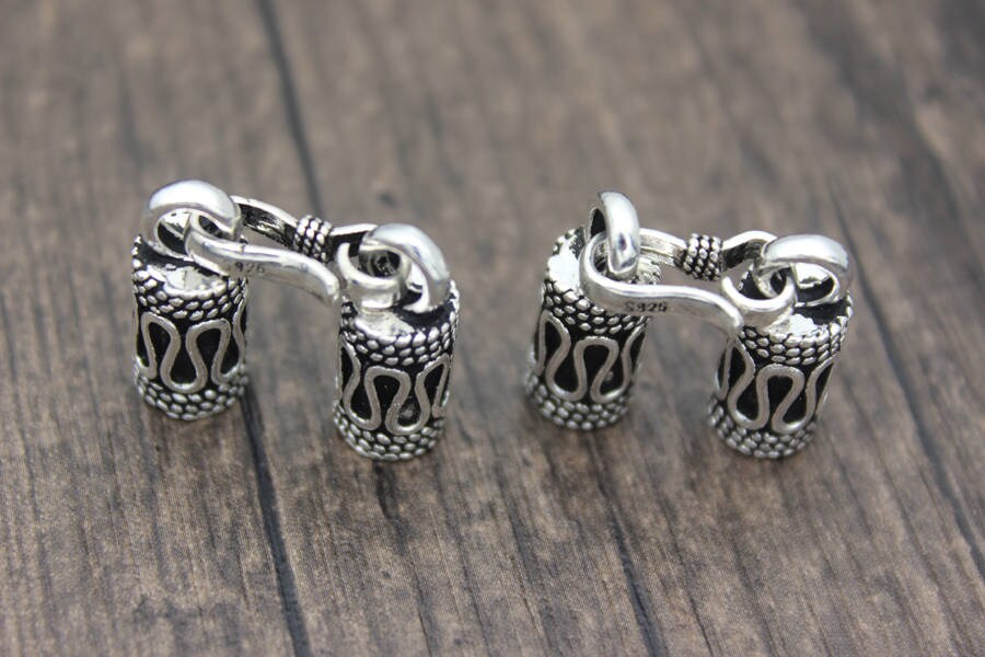 4mm 6mm Sterling Silver Cord Endssterling Silver End Etsy