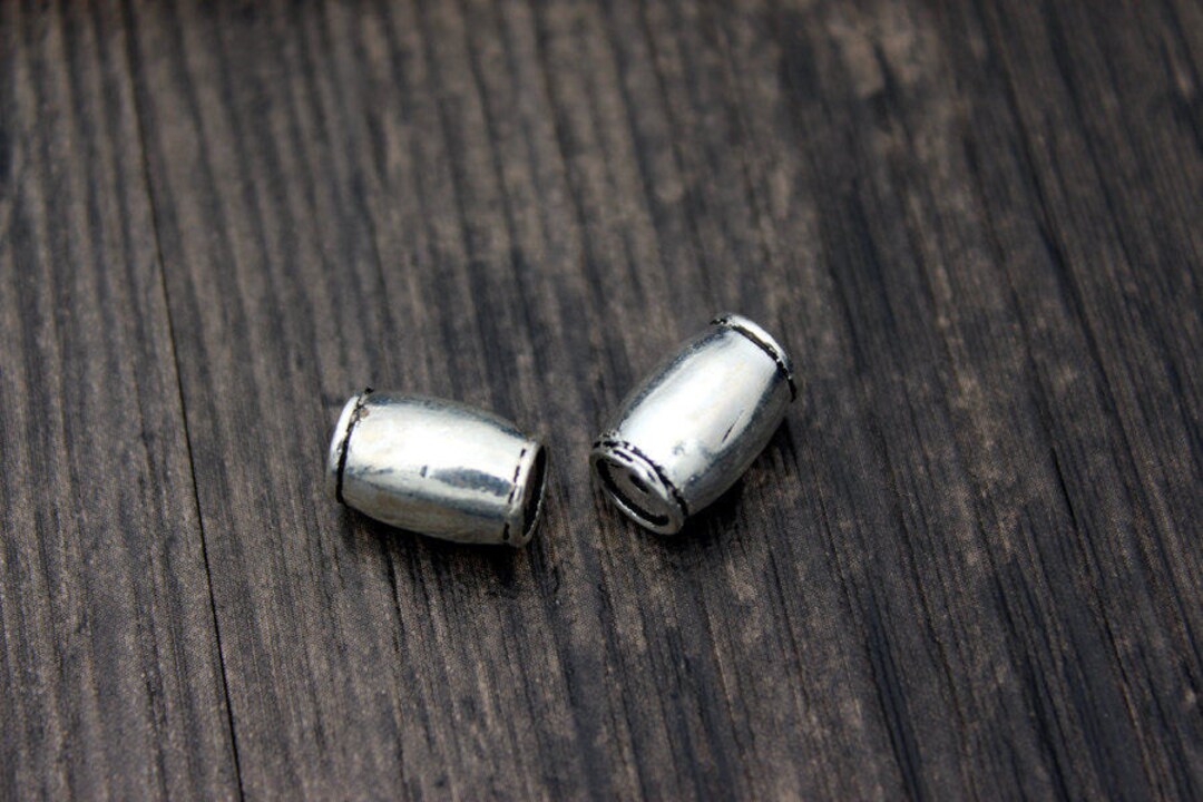 2 Sterling Silver Tube Beads8x12mm Sterling Silver Etsy