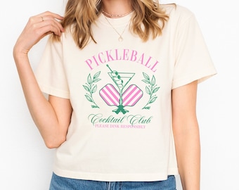 Pickleball Shirt, Cocktail Club Sweatshirt, Pickleball Player Shirt, Girls Club Tee, Tennis Shirt, Drinking Shirt, Cocktail Party Tee