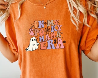 Retro Halloween Shirt, Vintage Halloween Shirt In My Spooky Mama Era, Vintage Halloween Shirt, Fall Shirts For Women