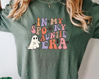 Retro Halloween Shirt, Vintage Halloween Shirt In My Spooky Auntie Era, Vintage Halloween Sweater, Fall Shirts for Women