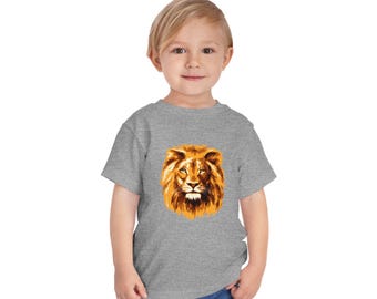 Lion Head Watercolor Toddler Tee | Safari Animal Shirt