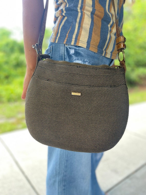 Eric Javits Vintage Squishee Brown Bag - image 3