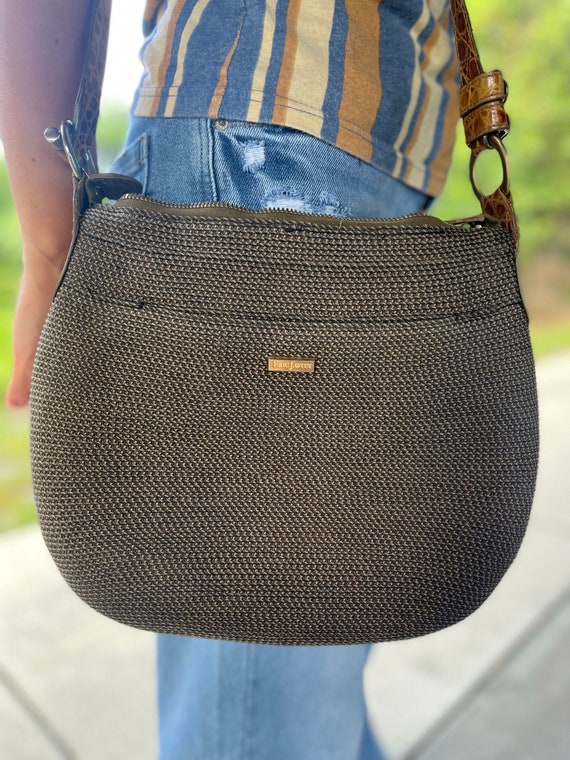 Eric Javits Vintage Squishee Brown Bag - image 2