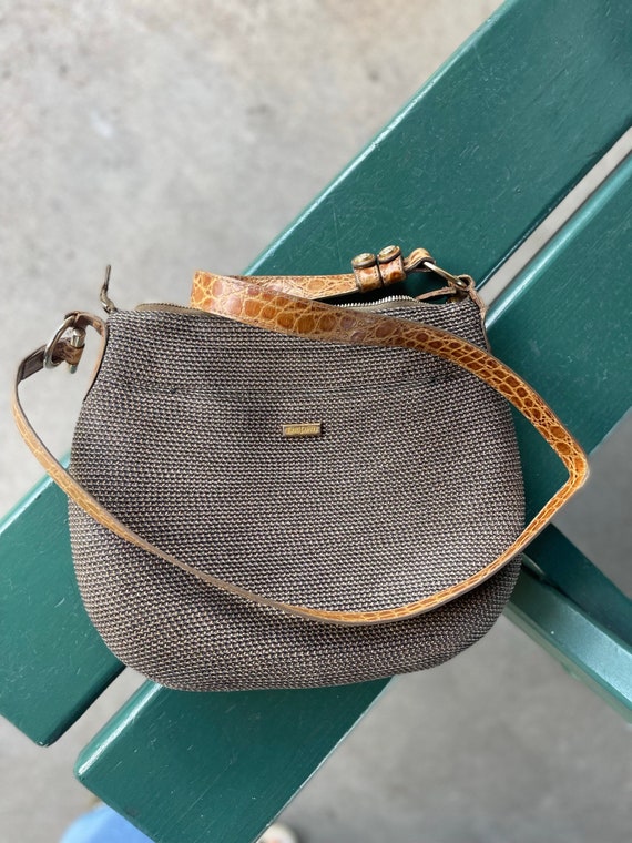 Eric Javits Vintage Squishee Brown Bag - image 1