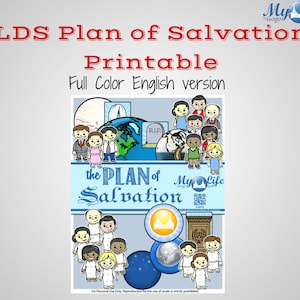 LDS Plan of Salvation Missionary/FHE Display Printable -English  (Full Color ) Instant Download