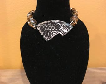 House Stark Sigil Airbrush Pillowcase Black D