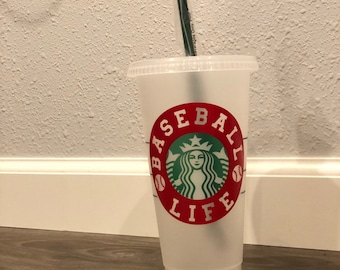 Baseball life reusable tumbler