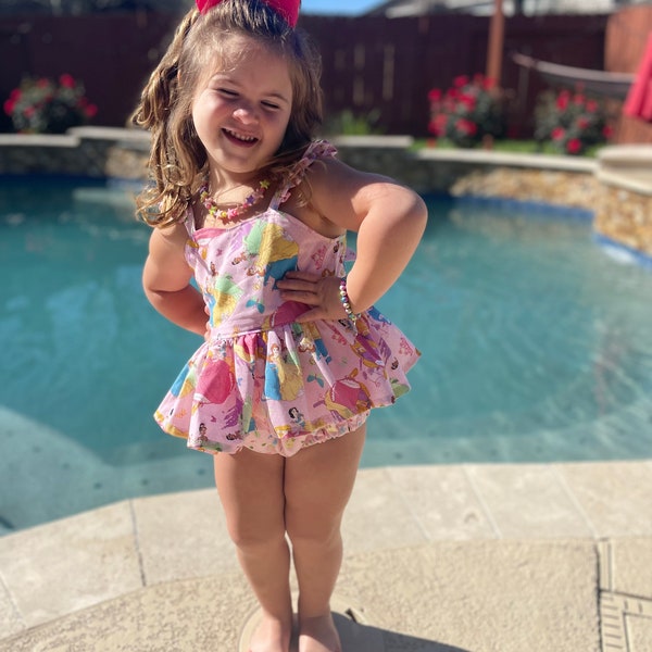 Disney princess skirted romper