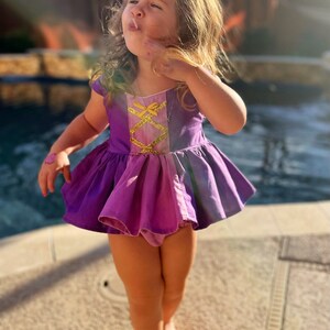 Rapunzel skirted romper/dress