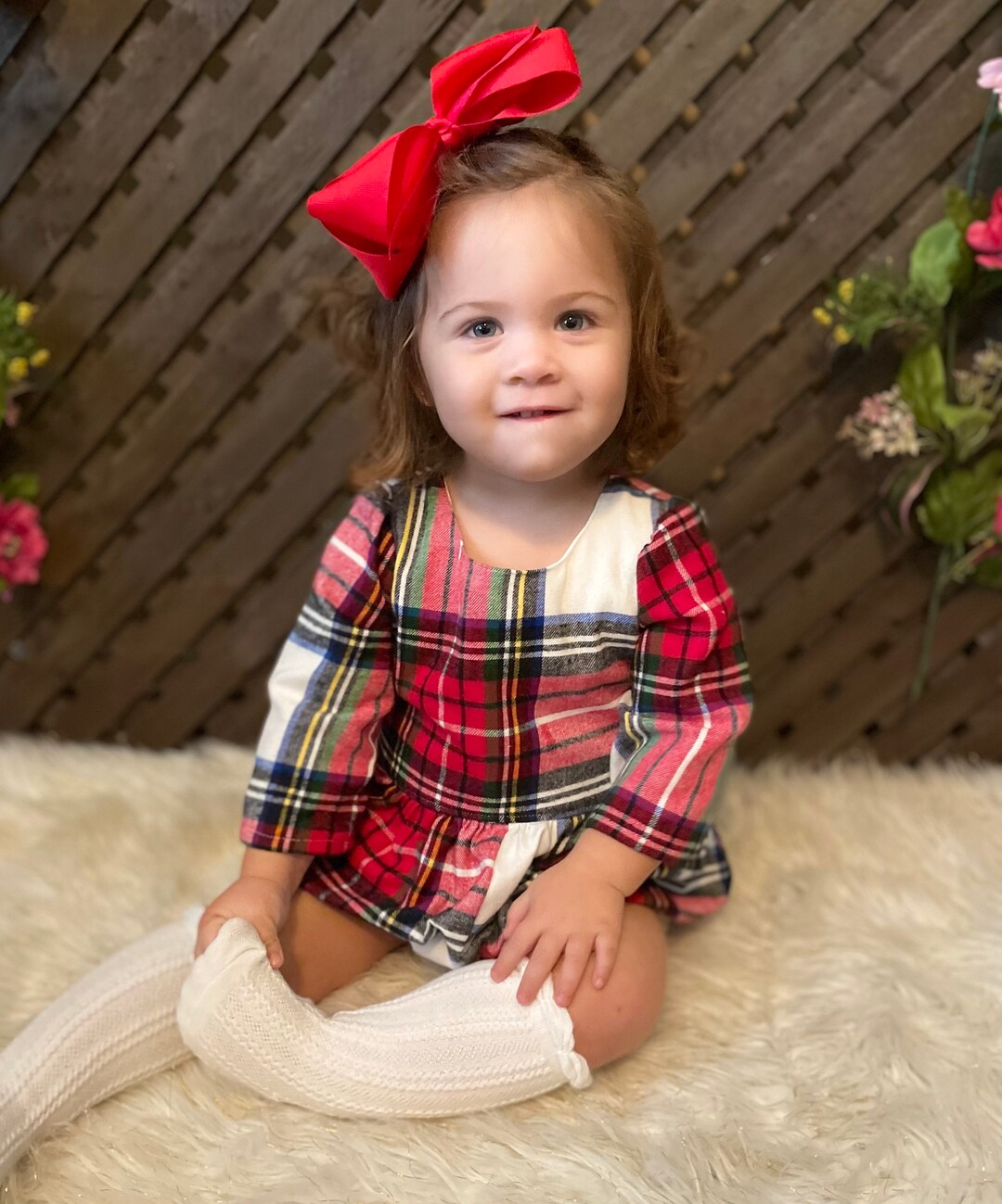 Plaid Flannel Winter Romper/christmas Romper Etsy