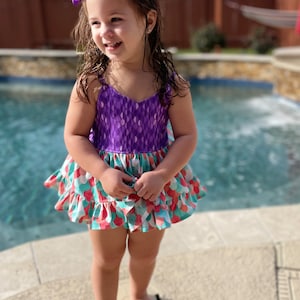 Ariel inspired skirted romper/little mermaid dress/romper