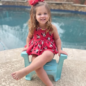 Minnie Mouse skirted romper