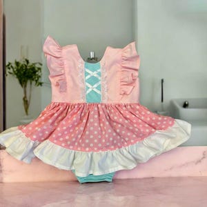 Little Bo Peep inspired skirted romper