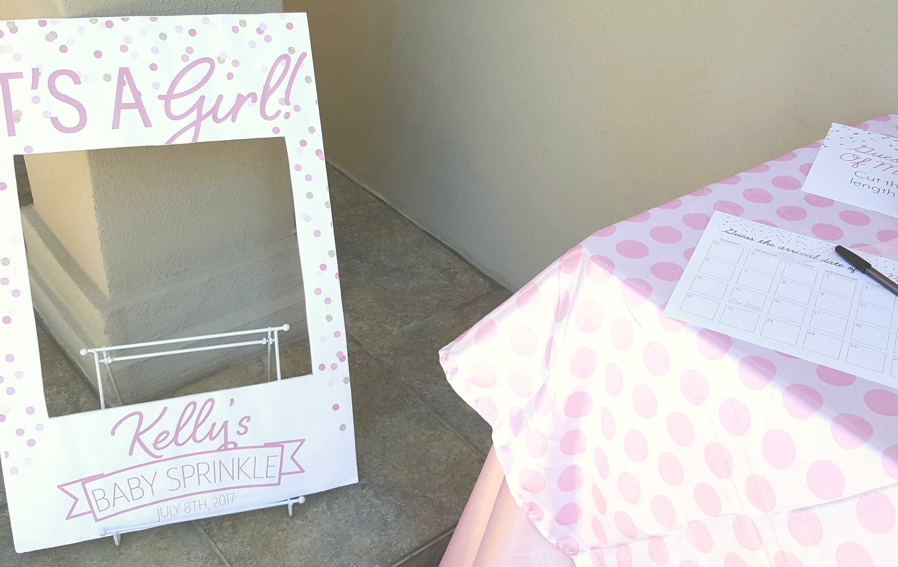 Customized Baby Shower Picture Frame Sign 20in X 30in Digital Download