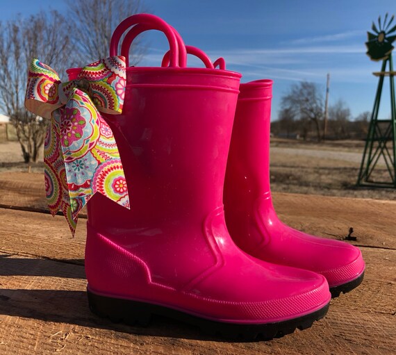 cute rain boots with bows