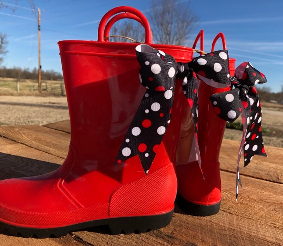 cute rain boots with bows