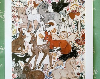 Forest Friends PRINT - Ready to Ship Art Print