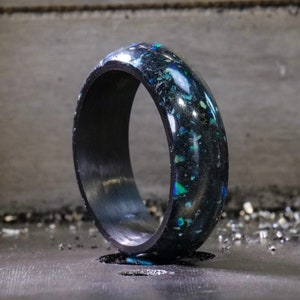 Obsidian meteorite ring hotsell
