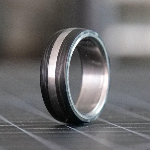 The Voyager Forged Carbon Fiber and Titanium Ring -  Israel