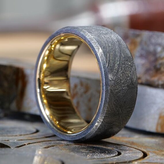 Iron nickel deals meteorite ring
