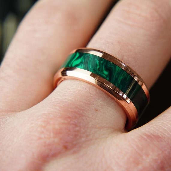 Malachite on sale wedding band