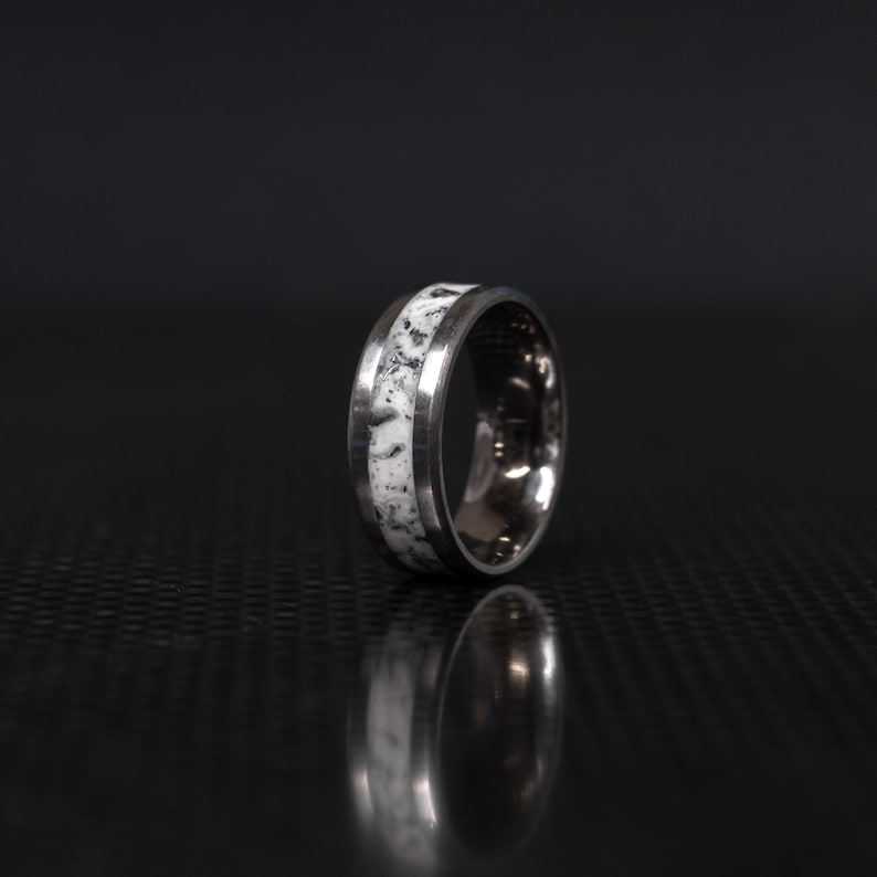 Silver Meteorite Ring Mens Wedding Band Meteorite Ring Men Etsy