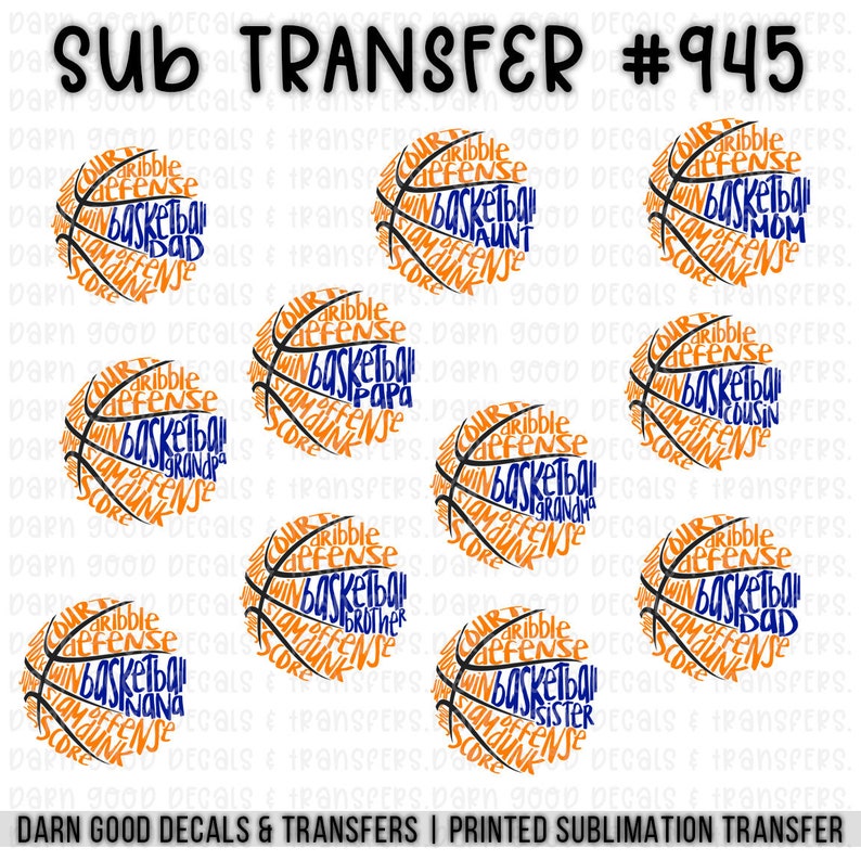 heat press transfer for t-shirts totebags pillowcases /& more basketball mom