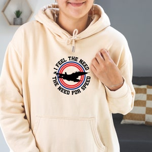 White I Feel The Need For Speed Art Top Gun Maverick Unisex Hoodie