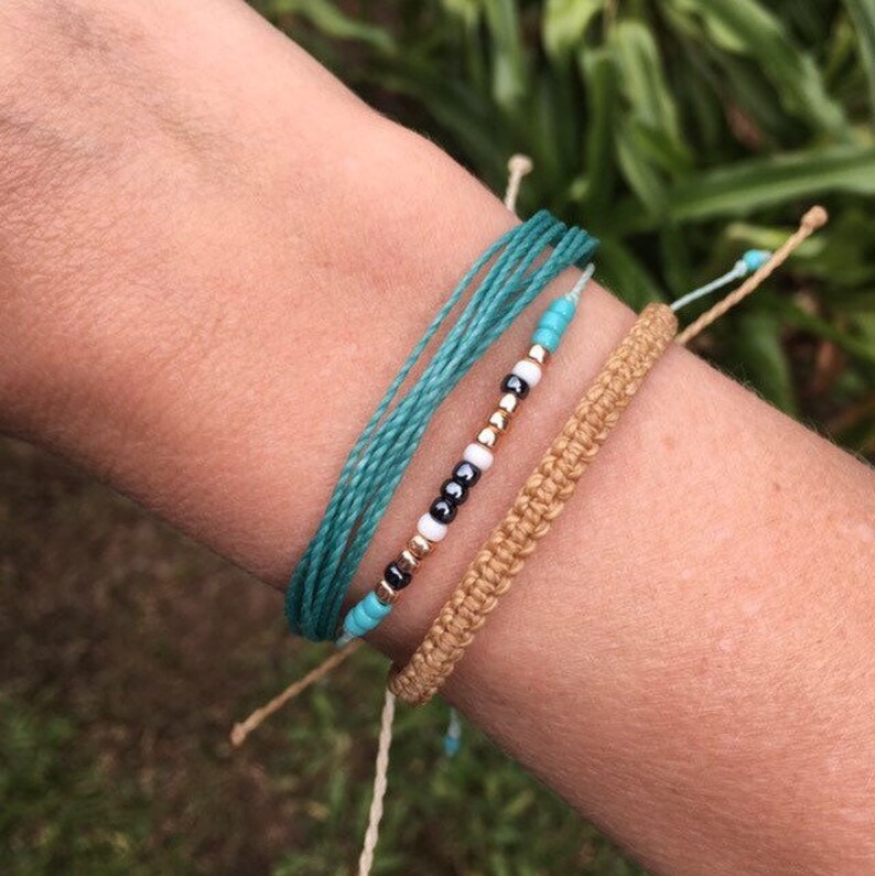 Custom Morse Code Bracelet Seed Bead String Bracelet Best Etsy