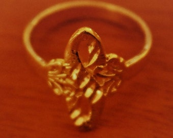 Vfintage New Gold Tone Filigree Ring Sz 9.5