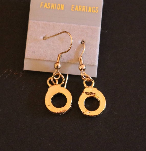 Vintage Gold Tone Pierced Handcuff Earrings - Etsy