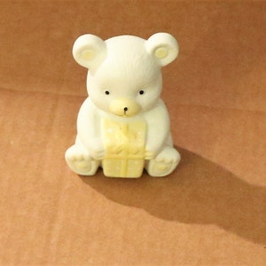 yellow and white teddy bear