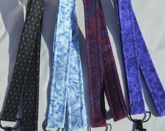 Handmade Fabric Lanyard with Swivel Clasp