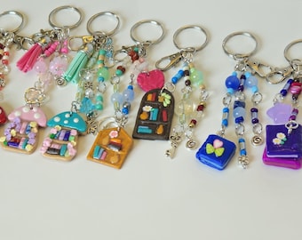 Book Themed Bag Charm/Keychain