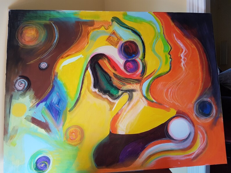 Sides Canvas Painting Pintura acrílica Pastel seco Arte Etsy España