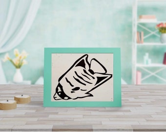 Tropicana Lino Print - Fish - Home Decor - Gift - Wall Art