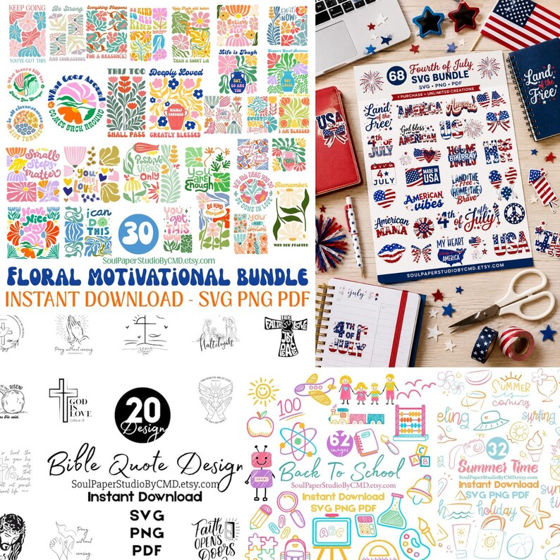 MEGA BUNDLE – WHOLE SHOP ACCESS ✨
❤️‍🔥SALE LIMITED TIME ONLY❤️‍🔥
Get instant access to 3000+ high-quality design files for your creative business!

Perfect for creators, small business owners, and digital product sellers 💛

✨ WHAT’S INCLUDED:
• 3000+ SVG, PNG, PDF files*
• Multiple themes: kids, books, summer, beverages, food, summer, floral, animals, quotes, seasonal & more
• High resolution & ready to use