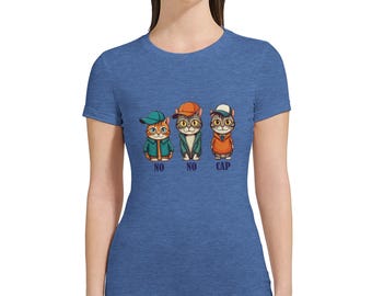 Quirky 'No Cap' Slogan T-Shirt: Funny Cat Graphic Tee