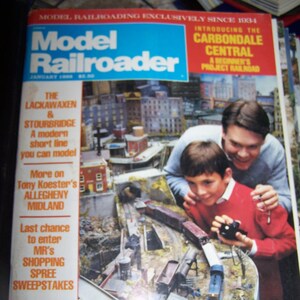 1988 - Model Railroader Magazines - Complete 1988 Year includes All 12 Magazines plus the Official Blue Binder