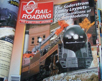 O - Gauge Railroading Magazine - Assorted Dates - Dated 1992 through 1997 - Single Magazine