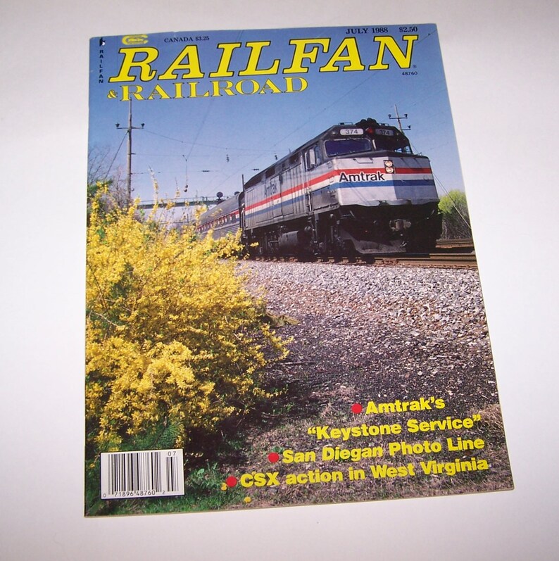 RAILFAN & Railroad Magazines From the 1980s Vintage Railroad Train