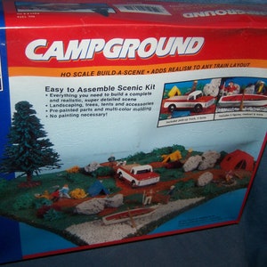 Campground Scenic Kit - Life-Like Trains - Model #1374 - HO Scale - Brand New - Sealed Package
