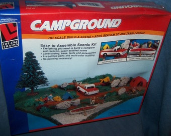 Campground Scenic Kit - Life-Like Trains - Model #1374 - HO Scale - Brand New - Sealed Package