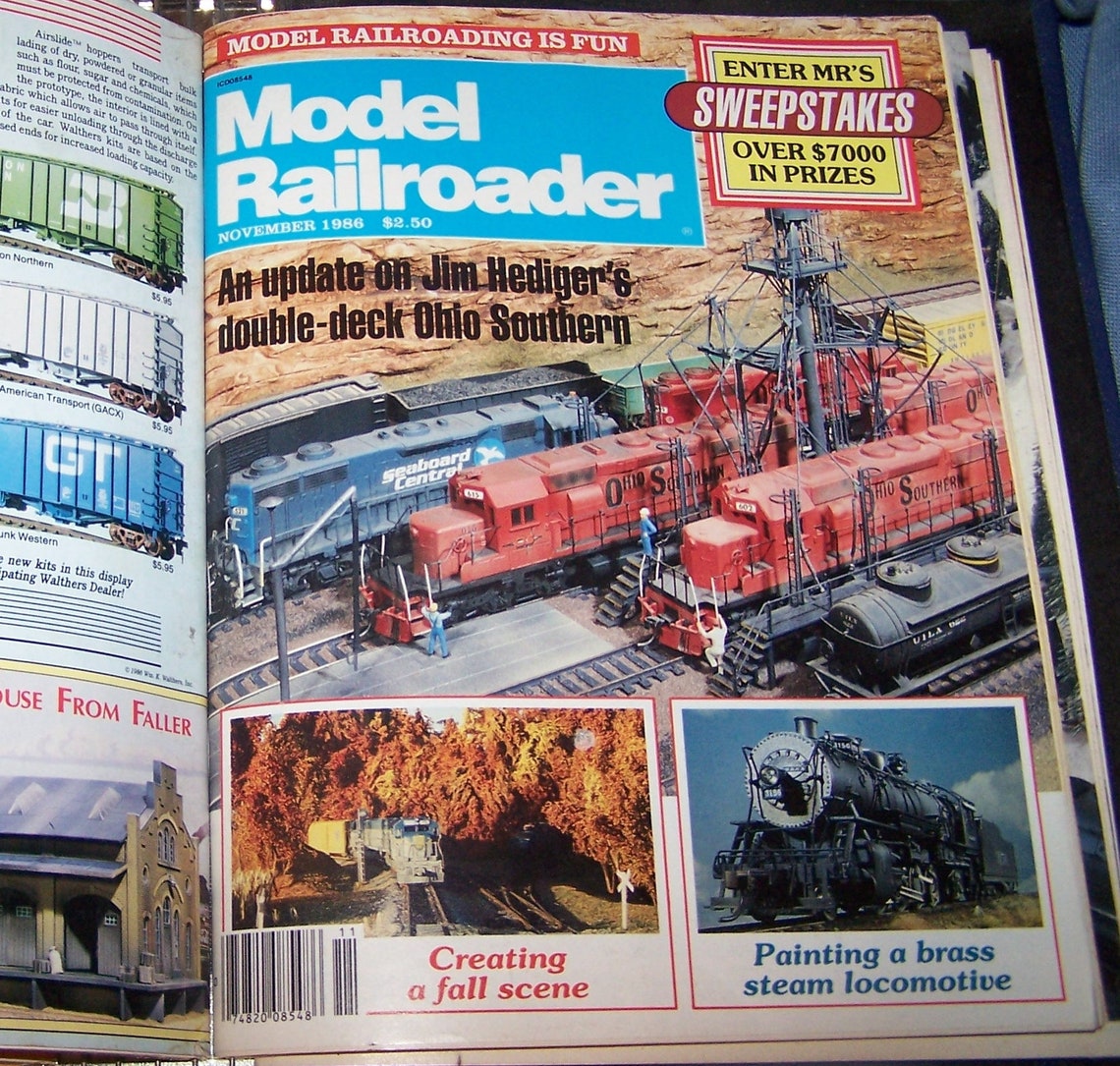 1986 Model Railroader Magazines Complete 1986 Year Includes All 12